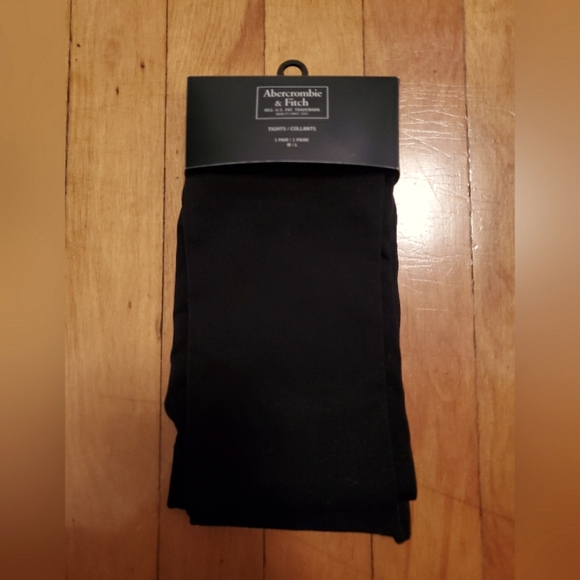 NWT Abercrombie & Fitch black tights. Women size M/L - Picture 1 of 6